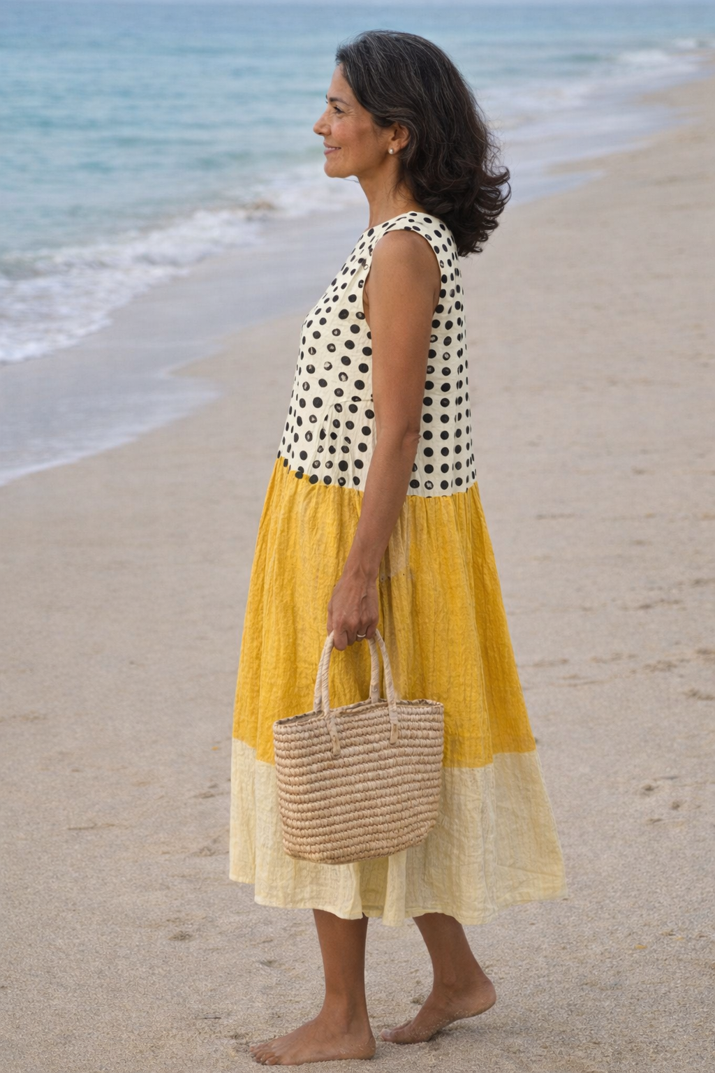 Lia | Robe à pois de couleur