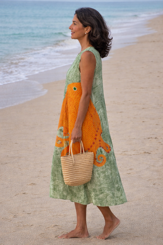 Teresa | Robe midi style océan