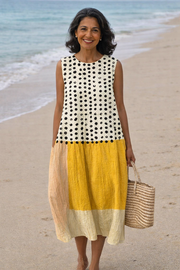 Lia | Robe à pois de couleur