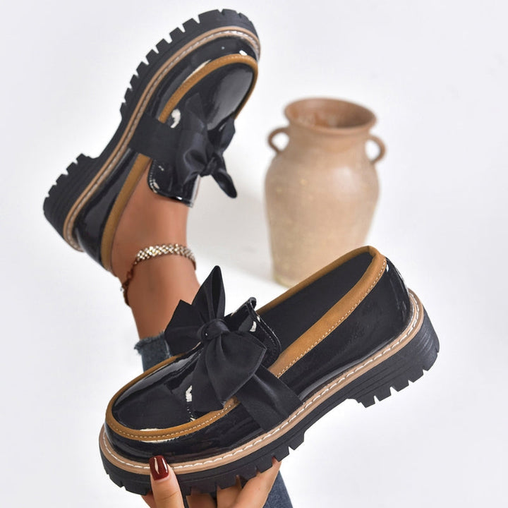 Lucie | Mocassins nœud brillant