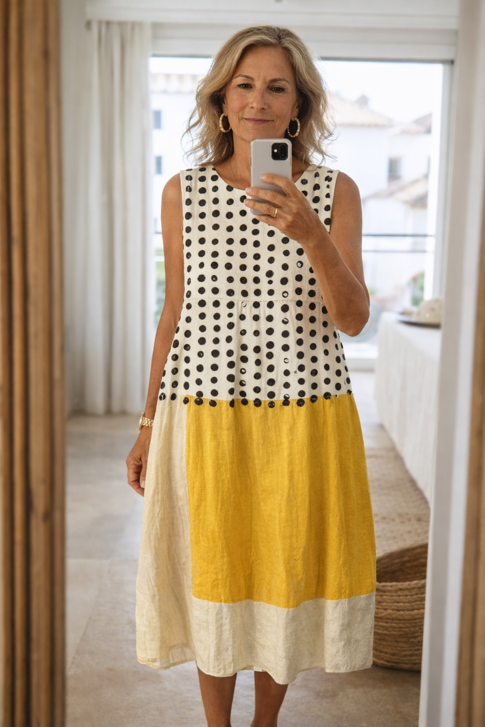 Lia | Robe à pois de couleur